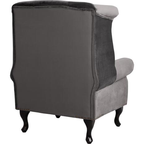 ΠΟΛΥΘΡΟΝΑ-ΜΠΕΡΖΕΡΑ ΓΚΡΙ ΒΕΛΟΥΔΟ T.CHESTERFIELD POLINA 83x75x107Yεκ.HM0053.10 (Γκρι)