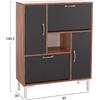 ΠΑΠΟΥΤΣΟΘΗΚΗ MEDY HM18187.02 ΜΕΛΑΜΙΝΗ ΣΕ ΦΥΣΙΚΟ & ΑΝΘΡΑΚΙ-ΜΑΥΡΑ ΠΟΔΙΑ 85x30x108.5Υεκ