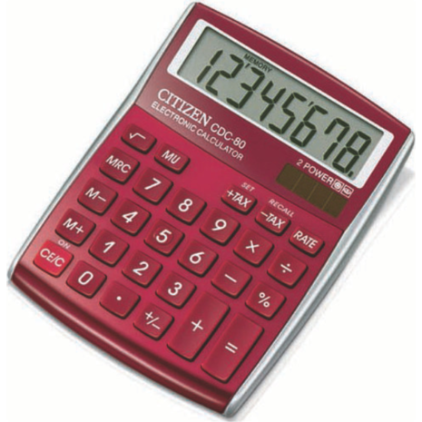 Αριθμομηχανή Citizen CDC-80 RD 8 ψηφίων κόκκινο