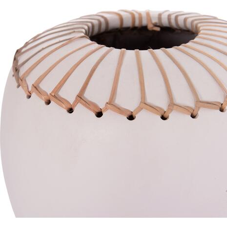 ΕΠΙΤΡΑΠΕΖΙΟ ΔΙΑΚΟΣΜΗΤΙΚΟ ΒΑΖΟ LENNOX HM4675.02L TΕΡΑΚΟΤΑ ΣΕ ΛΕΥΚΟ--Φ22x20Υεκ.
