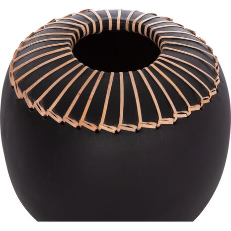 ΕΠΙΤΡΑΠΕΖΙΟ ΔΙΑΚΟΣΜΗΤΙΚΟ ΒΑΖΟ LENNOX HM4675.01L TΕΡΑΚΟΤΑ ΣΕ ΜΑΥΡΟ--Φ22x20Υεκ.