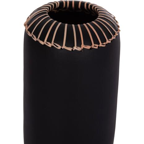 ΕΠΙΤΡΑΠΕΖΙΟ ΔΙΑΚΟΣΜΗΤΙΚΟ ΒΑΖΟ LENNOX HM4675.01S TΕΡΑΚΟΤΑ ΣΕ ΜΑΥΡΟ--Φ18x33Υεκ.
