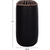ΕΠΙΤΡΑΠΕΖΙΟ ΔΙΑΚΟΣΜΗΤΙΚΟ ΒΑΖΟ LENNOX HM4675.01S TΕΡΑΚΟΤΑ ΣΕ ΜΑΥΡΟ--Φ18x33Υεκ.