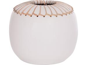 ΕΠΙΤΡΑΠΕΖΙΟ ΔΙΑΚΟΣΜΗΤΙΚΟ ΒΑΖΟ LENNOX HM4675.02L TΕΡΑΚΟΤΑ ΣΕ ΛΕΥΚΟ--Φ22x20Υεκ.