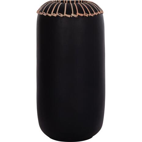 ΕΠΙΤΡΑΠΕΖΙΟ ΔΙΑΚΟΣΜΗΤΙΚΟ ΒΑΖΟ LENNOX HM4675.01S TΕΡΑΚΟΤΑ ΣΕ ΜΑΥΡΟ--Φ18x33Υεκ.