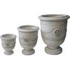ΣΕΤ 3ΤΜΧ ΓΛΑΣΤΡΕΣ ΜΕ ΑΝΑΓΛΥΦΟ GARDENER HM4729 FIBERCLAY-ΣΕ ΥΠΟΛΕΥΚΟ Φ58x72.5Υεκ