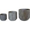 ΣΕΤ 3ΤΜΧ ΓΛΑΣΤΡΕΣ ΣΤΡΟΓΓΥΛΕΣ ΣΕΙΡΑ GARDENER HM4724 FIBERCLAY-ΧΡΩΜΑ CEMENT Φ55x55Υεκ