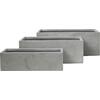 ΣΕΤ 3ΤΜΧ ΓΛΑΣΤΡΕΣ ΟΡΘΟΓΩΝΙΕΣ GARDENER HM4723 FIBERCLAY ΓΚΡΙ CEMENT 81x30x30Υεκ.