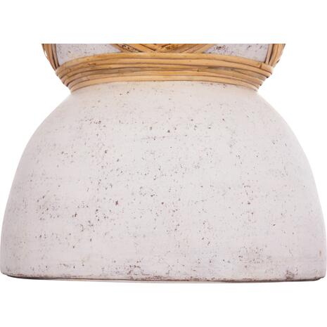 ΔΙΑΚΟΣΜΗΤΙΚΟ ΒΑΖΟ ΔΑΠΕΔΟΥ MAYNARD HM4672.02L FIBER CEMENT ΛΕΥΚΟ--RATTAN Φ32x62.5Υεκ.