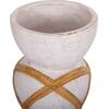 ΔΙΑΚΟΣΜΗΤΙΚΟ ΒΑΖΟ ΔΑΠΕΔΟΥ MAYNARD HM4672.02L FIBER CEMENT ΛΕΥΚΟ--RATTAN Φ32x62.5Υεκ.