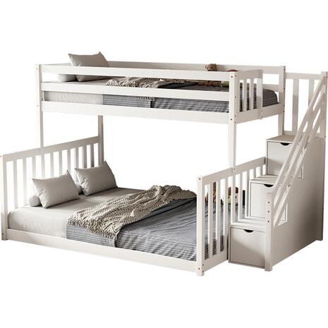 ΠΑΙΔΙΚH ΚΟΥΚΕΤΑ τ.MONTESSORI BEAMER HM711.03 ΞΥΛΟ ΠΕΥΚΟΥ ΣΕ ΛΕΥΚΟ-ΣΤΡΩΜΑΤΑ 90-140x190εκ