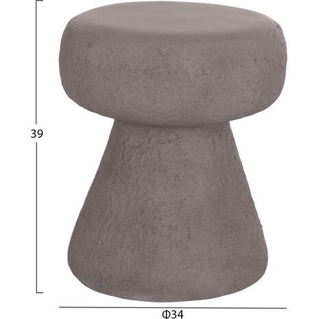 ΣΚΑΜΠΟ ΣΤΡΟΓΓΥΛΟ INTERON HM18171.03 FIBER CEMENT ΣΕ ΓΚΡΙ--Φ34x39Υεκ.