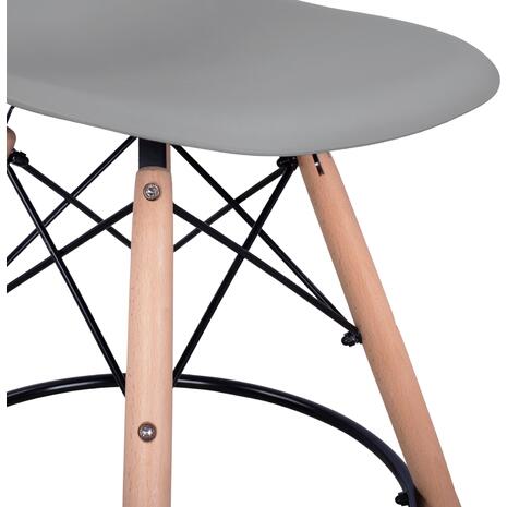 ΣΚΑΜΠΟ ΜΠΑΡ RENATA HM0173.10 ΓΚΡΙ 58x56x107Υ εκ. (σετ 4 τεμαχίων)