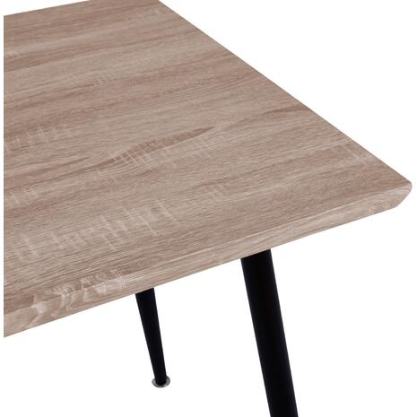 ΤΡΑΠΕΖΙ ΤΡΑΠΕΖΑΡΙΑΣ PALOMA HM8334.01, 120X70Χ76,5 SONΟMA, ΜΑΥΡΑ ΠΟΔΙΑ