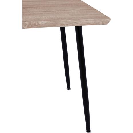 ΤΡΑΠΕΖΙ ΤΡΑΠΕΖΑΡΙΑΣ PALOMA HM8334.01, 120X70Χ76,5 SONΟMA, ΜΑΥΡΑ ΠΟΔΙΑ