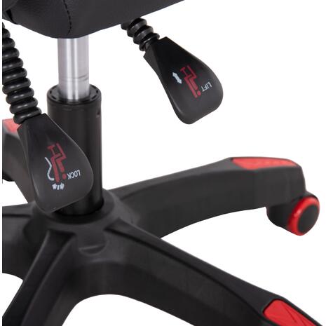 ΠΟΛΥΘΡΟΝΑ GAMING DARREN HM1203.01 ΜΑΥΡΟ-ΚΟΚΚΙΝΟ PVC & NYLON 58.5x100x120Υεκ.