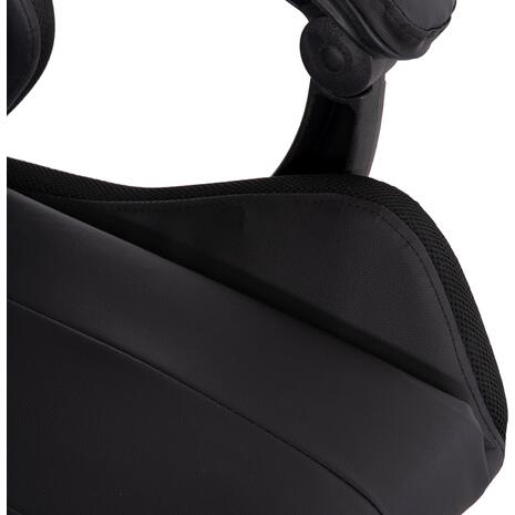ΠΟΛΥΘΡΟΝΑ GAMING DARREN HM1203.01 ΜΑΥΡΟ-ΚΟΚΚΙΝΟ PVC & NYLON 58.5x100x120Υεκ.