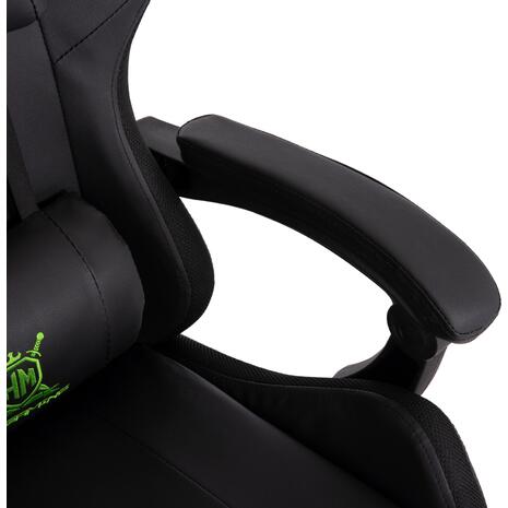 ΠΟΛΥΘΡΟΝΑ GAMING DARREN HM1203.03 ΜΑΥΡΟ-ΠΡΑΣΙΝΟ PVC & NYLON 58.5x100x120Υεκ.