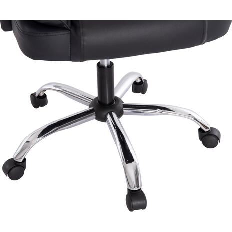ΚΑΡΕΚΛΑ ΓΡΑΦΕΙΟΥ OCTAVIUS HM1202 ΜΑΥΡΟ PVC & NYLON-ΜΕΤΑΛ.ΧΡΩΜΙΟ ΒΑΣΗ 63x73x129Υεκ