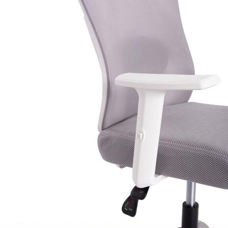 ΚΑΡΕΚΛΑ ΓΡΑΦΕΙΟΥ MEXER HM1195.02 ΓΚΡΙ MESH-ΜΕΤΑΛ.ΒΑΣΗ-ΣΚΕΛΕΤΟΣ ΛΕΥΚΟΣ 68x70x136Υεκ.