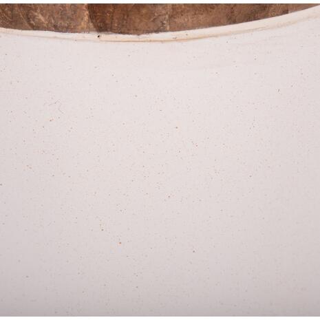ΔΙΑΚΟΣΜΗΤΙΚΟ ΒΑΖΟ ΔΑΠΕΔΟΥ LINTER HM4662.02S FIBER CEMENT ΛΕΥΚΟ--ΞΥΛΟ ΤΕΑΚ Φ34x60Υεκ.