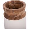 ΔΙΑΚΟΣΜΗΤΙΚΟ ΒΑΖΟ ΔΑΠΕΔΟΥ LINTER HM4662.02S FIBER CEMENT ΛΕΥΚΟ--ΞΥΛΟ ΤΕΑΚ Φ34x60Υεκ.