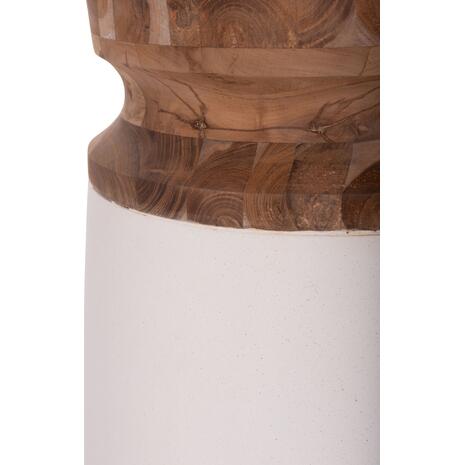 ΔΙΑΚΟΣΜΗΤΙΚΟ ΒΑΖΟ ΔΑΠΕΔΟΥ LINTER HM4662.02S FIBER CEMENT ΛΕΥΚΟ--ΞΥΛΟ ΤΕΑΚ Φ34x60Υεκ.