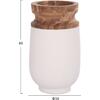 ΔΙΑΚΟΣΜΗΤΙΚΟ ΒΑΖΟ ΔΑΠΕΔΟΥ LINTER HM4662.02S FIBER CEMENT ΛΕΥΚΟ--ΞΥΛΟ ΤΕΑΚ Φ34x60Υεκ.