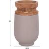 ΔΙΑΚΟΣΜΗΤΙΚΟ ΒΑΖΟ ΔΑΠΕΔΟΥ LINTER HM4662.05S FIBER CEMENT ΓΚΡΙ ΜΑΤ--ΞΥΛΟ ΤΕΑΚ Φ34x60Υεκ