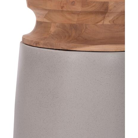 ΔΙΑΚΟΣΜΗΤΙΚΟ ΒΑΖΟ ΔΑΠΕΔΟΥ LINTER HM4662.03S FIBER CEMENT ΓΚΡΙ--ΞΥΛΟ ΤΕΑΚ Φ34x60Υεκ.