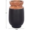 ΔΙΑΚΟΣΜΗΤΙΚΟ ΒΑΖΟ ΔΑΠΕΔΟΥ LINTER HM4662.01S FIBER CEMENT ΜΑΥΡΟ--ΞΥΛΟ ΤΕΑΚ Φ34x60Υεκ.