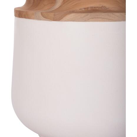 ΔΙΑΚΟΣΜΗΤΙΚΟ ΒΑΖΟ ΔΑΠΕΔΟΥ LINTER HM4662.02L FIBER CEMENT ΛΕΥΚΟ--ΞΥΛΟ ΤΕΑΚ Φ41x47Υεκ.