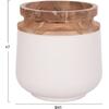 ΔΙΑΚΟΣΜΗΤΙΚΟ ΒΑΖΟ ΔΑΠΕΔΟΥ LINTER HM4662.02L FIBER CEMENT ΛΕΥΚΟ--ΞΥΛΟ ΤΕΑΚ Φ41x47Υεκ.