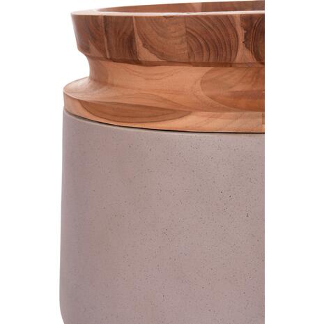 ΔΙΑΚΟΣΜΗΤΙΚΟ ΒΑΖΟ ΔΑΠΕΔΟΥ LINTER HM4662.05L FIBER CEMENT ΓΚΡΙ ΜΑΤ--ΞΥΛΟ ΤΕΑΚ Φ41x47Υεκ