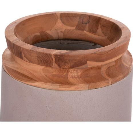 ΔΙΑΚΟΣΜΗΤΙΚΟ ΒΑΖΟ ΔΑΠΕΔΟΥ LINTER HM4662.05L FIBER CEMENT ΓΚΡΙ ΜΑΤ--ΞΥΛΟ ΤΕΑΚ Φ41x47Υεκ