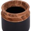 ΔΙΑΚΟΣΜΗΤΙΚΟ ΒΑΖΟ ΔΑΠΕΔΟΥ LINTER HM4662.01L FIBER CEMENT ΜΑΥΡΟ--ΞΥΛΟ ΤΕΑΚ Φ41x47Υεκ.