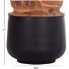 ΔΙΑΚΟΣΜΗΤΙΚΟ ΒΑΖΟ ΔΑΠΕΔΟΥ LINTER HM4662.01L FIBER CEMENT ΜΑΥΡΟ--ΞΥΛΟ ΤΕΑΚ Φ41x47Υεκ.