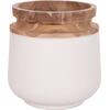 ΔΙΑΚΟΣΜΗΤΙΚΟ ΒΑΖΟ ΔΑΠΕΔΟΥ LINTER HM4662.02L FIBER CEMENT ΛΕΥΚΟ--ΞΥΛΟ ΤΕΑΚ Φ41x47Υεκ.