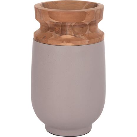 ΔΙΑΚΟΣΜΗΤΙΚΟ ΒΑΖΟ ΔΑΠΕΔΟΥ LINTER HM4662.05S FIBER CEMENT ΓΚΡΙ ΜΑΤ--ΞΥΛΟ ΤΕΑΚ Φ34x60Υεκ