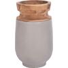 ΔΙΑΚΟΣΜΗΤΙΚΟ ΒΑΖΟ ΔΑΠΕΔΟΥ LINTER HM4662.03S FIBER CEMENT ΓΚΡΙ--ΞΥΛΟ ΤΕΑΚ Φ34x60Υεκ.
