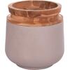 ΔΙΑΚΟΣΜΗΤΙΚΟ ΒΑΖΟ ΔΑΠΕΔΟΥ LINTER HM4662.05L FIBER CEMENT ΓΚΡΙ ΜΑΤ--ΞΥΛΟ ΤΕΑΚ Φ41x47Υεκ