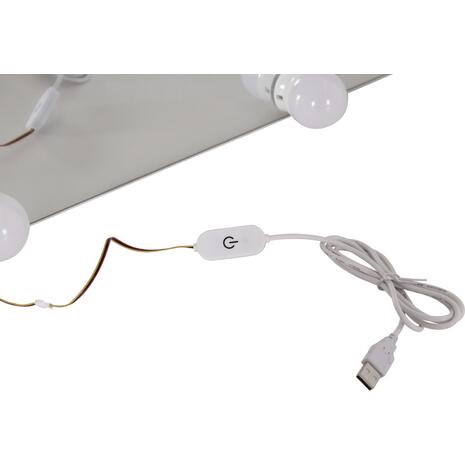 ΤΟΥΑΛΕΤΑ ΜΕ ΦΩΤΙΣΜΟ LED-ΡΑΦΙΑ-ΣΥΡΤΑΡΙΑ LAURYN HM2502.03 ΛΕΥΚΟ 108x40x140Υεκ
