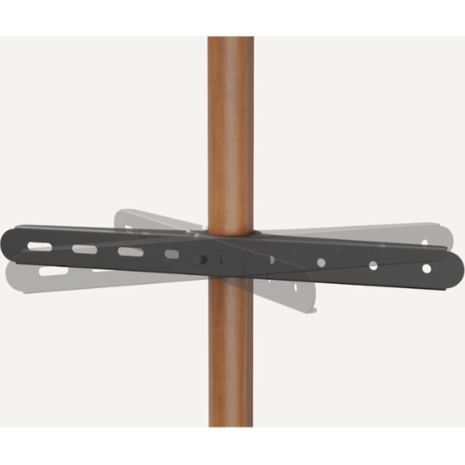 Βάση τηλεόρασης δαπέδου Brateck FS35-44F-02, 45-65", έως 40kg, με ράφι
