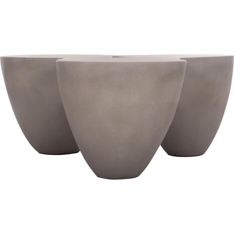 ΤΡΑΠΕΖΙ ΣΑΛΟΝΙΟΥ SALLEN HM18161.03 FIBER CEMENT ΣΕ ΓΚΡΙ--108x94x38,5Υεκ.