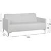ΚΑΝΑΠΕΣ 3ΘΕΣΙΟΣ NELLIE HM3159.32 ΜΕ ΛΕΥΚΟ PU 163x71x71Υ εκ.