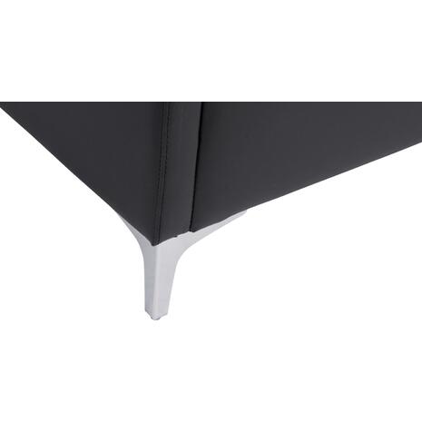 ΚΑΝΑΠΕΣ 3ΘΕΣΙΟΣ NELLIE HM3159.31 ΜΕ ΜΑΥΡΟ PU 163x71x71Υ εκ.