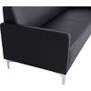 ΚΑΝΑΠΕΣ 3ΘΕΣΙΟΣ NELLIE HM3159.31 ΜΕ ΜΑΥΡΟ PU 163x71x71Υ εκ.