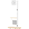 Βάση τηλεόρασης δαπέδου BRATECK FS54-22T-02W, 17-43", έως 15kg, με ράφι & ροδάκια