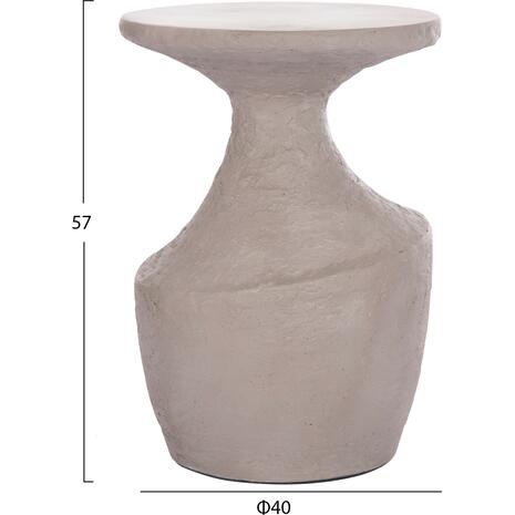ΤΡΑΠΕΖΙ ΒΟΗΘΗΤΙΚΟ REBON HM18156.03L FIBER CEMENT ΣΕ ΓΚΡΙ--Φ40x56.5Υεκ.