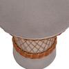 ΒΟΗΘΗΤΙΚΟ ΤΡΑΠΕΖΙ ΣΤΡΟΓΓΥΛΟ DELIA HM18167.03 FIBER CEMENT ΓΚΡΙ & RATTAN Φ40x45Υεκ